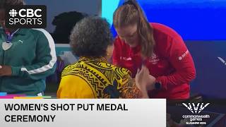 Sarah Mitton gets her gold medal at the Glasgow 2026 Commonwealth Games
