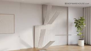 MDF Wall Slat / Slatted Wall Panels & Strips - DIY MDF Wall Panelling #diy #diyideas #mdf #homedecor