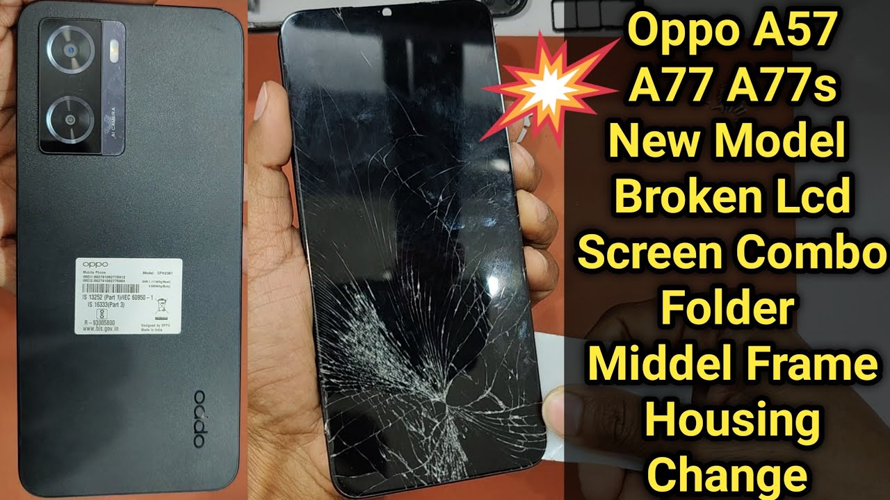 Watch video Oppo A57/A77/Broken Touch Screen Replacement | how to restoration lcd middle frame combo folder#oppo Now Oppo A57/A77/Broken Touch Screen Replacement | how to restoration lcd middle frame combo folder#oppo