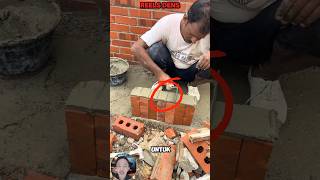 Download lagu Installing Red Bricks Without Plaster ☝❗❗#shortsfeed #videoshort #viralvideo mp3
