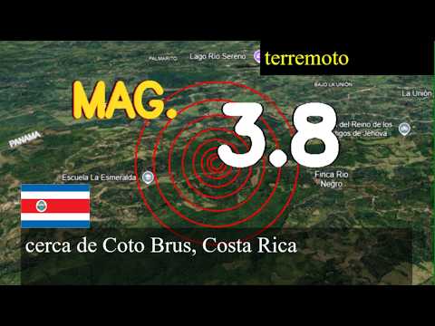 Terremoto cerca de Coto Brus, Costa Rica actualizaciones en vivo hoy: Terremoto de magnitud 3,8 ocu