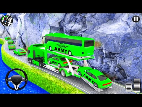 Top Hill Army Car Transport Truck - US ARMY CAR TRUCK TRANSPORTER - Android Gameplay