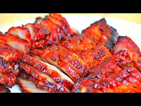 Cantonese Pork Belly Char Siu (Chinese BBQ Roasted Pork Recipe) CiCi Li - Asian Home Cooking Recipes