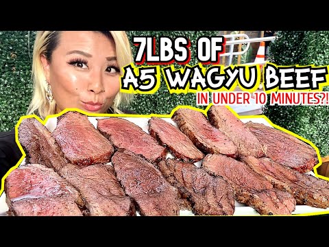 7LBS OF A5 WAGYU MEAT EATEN IN LESS THAN 10 MINUTES?! #RainaisCrazy | San Jose, CA Papa.Wagyu