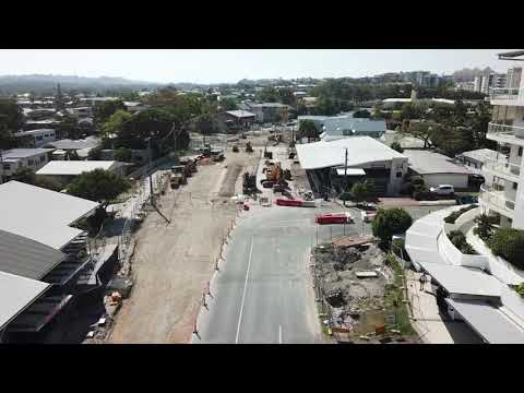 Walan St, Mooloolaba, redesenvolvimento do corredor de transporte - novembro de 2020