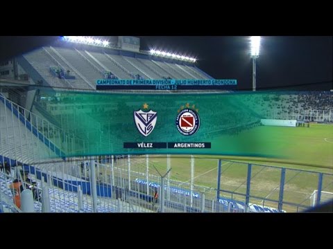 Fútbol en vivo. Vélez - Argentinos. Fecha 12 del Torneo de Primera División. FPT.