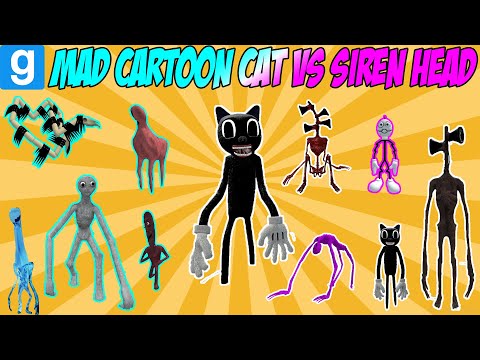 SIREN HEAD vs. MAD CARTOON CAT?! - Garry's Mod Sandbox