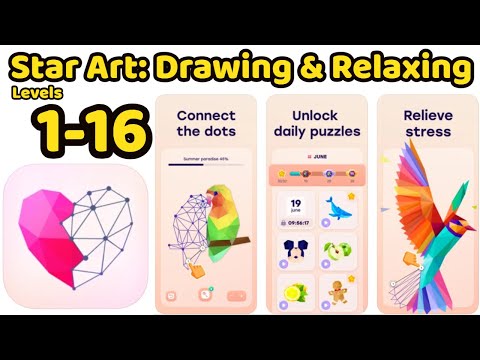 Star Art: Drawing & Relaxing Game All Levels 1 - 16 Gameplay Walkthrough - YouTube