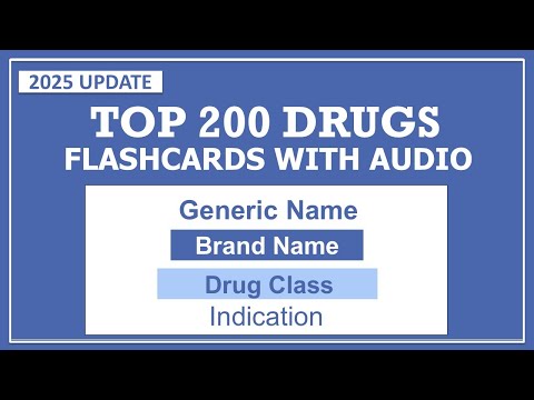 Top 200 Drugs Flashcards with Audio (2025 Update) BONUS Video with Drug Class Added! | Amanda PharmD