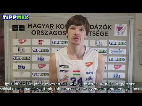 Jaka Klobucar a Sopron elleni mérkőzés előtt