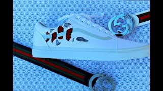 Custom Vans: GUCCI Snake - ( Timelapse )- MatTv