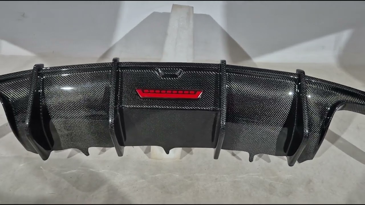 Audi A7 2010-2018 рр. Дифузор заднього бампера (для S-Line, 2014-2018, Карбон) Video 1