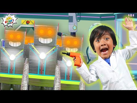 Ryan builds a Giant Robot and more 1 hr kids video!