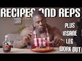 TRYING GREG O'GALLEGHER’S RECIPE KINO PANCAKES & INSANE LEG WORK OUT | RECIPES AND REPS