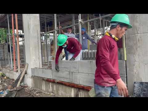 Fastest and easy way concrete formblocks  wall part 1