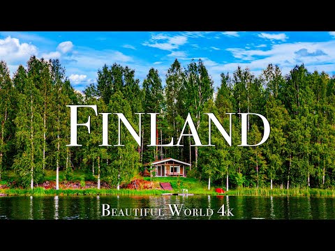 Finland 4K Meditation Relaxation Film - Calming Piano Music - Scenic Relaxation