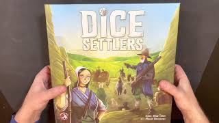 Dice Settlers Board Game Unboxing
