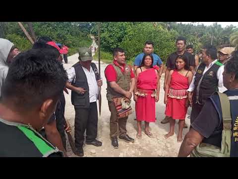 Presidente de la CUNARC,  visita distrito de Manseriche, prov. de Datem del Marañón, región Loreto.