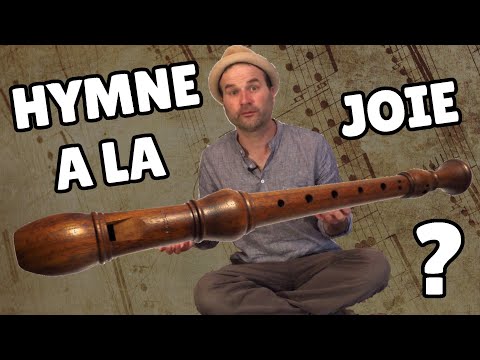 Tutoriel débutant de musique pour apprendre l'hymne à la joie à la flûte à bec avec les doigtés.