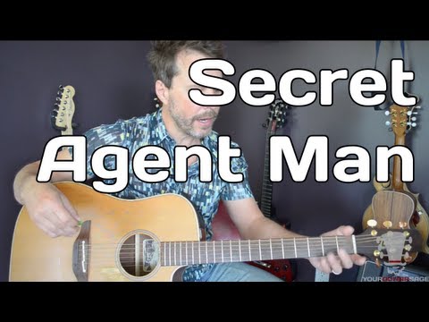 Secret Agent Man by Johnny Rivers - How To Play Guitar Lesson