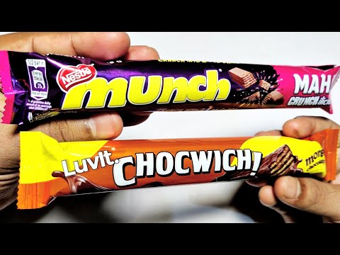LuvIt Chocwich Crispy Chocolate Vs Nestlé Munch Crunchilicious | Ingredients/Recipe, Taste, Price🍫