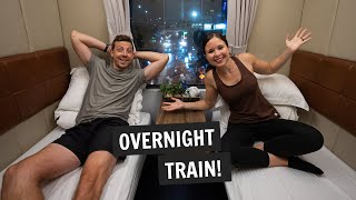 We took a FIRST CLASS overnight TRAIN from Ho Chi Minh City to Da Nang (Vietnam)