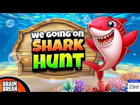 Going on a Shark Hunt 🌊 | Brain Breaks | Bear Hunt Song | Monster Hunt | Dance Song for Kids