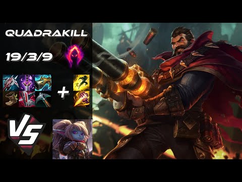 JUNGLE Graves vs Poppy [QUADRAKILL] - EU Grandmaster Patch 14.21