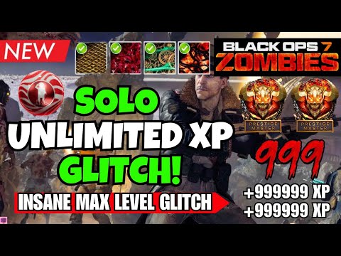 NEW BO7 SOLO UNLIMITED XP GLITCH! AFK GODMODE + LEVEL 1000! UNLOCK EVERYTHING (BO7 ZOMBIES GLITCH)