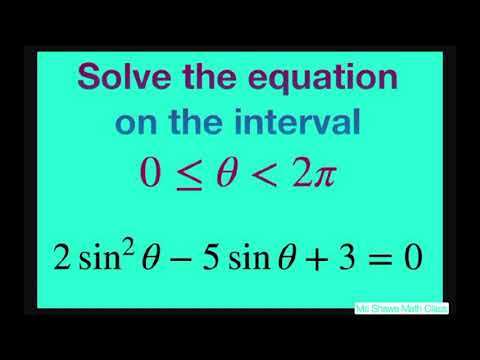Solve the Trig equation 2 sin^2 x -5 sin x + 3 = 0 on the interval [0, 2pi)
