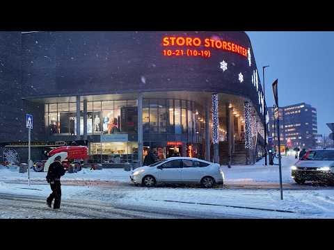 🇳🇴 Experiencing a Harsh Norwegian Blizzard | Winter Walk in Oslo ❄️
