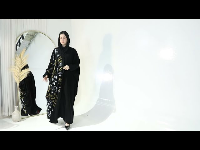 عباية رسيل بقماش كريب