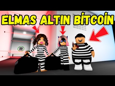 WE STOLE DIAMOND GOLD BITCOIN FROM THE BANK😊AYŞEM ECE ARI💥ARIGİLLER🐝ROBLOX BROOKHAVEN🏡RP