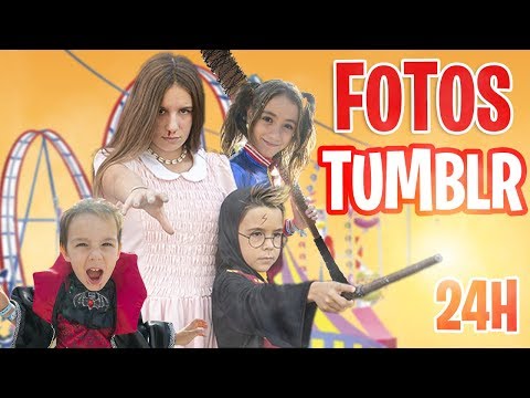 24 HORAS FOTOS TUMBLR  en el PARQUE DE ATRACCIONES 🎢de STRANGER THINGS// En familia