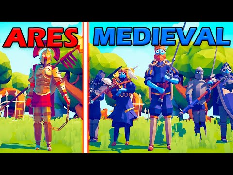 ARES TEAM vs MEGA MEDIEVAL TEAM - Totally Accurate Battle Simulator | TABS