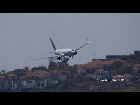 B737-800 Crazy Positive/Negative Windshear || Strong Wind || Madeira