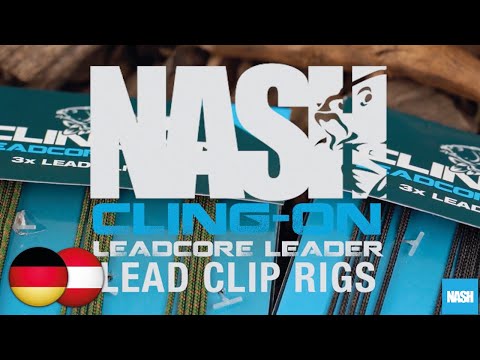 Leadcore Z Bezpiecznym Klipsem Nash Ready Tied Leadcore Lead Clip Leader 75cm film wideo 