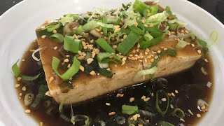 Steamed Tofu ‘Tokwa’ with Garlic Thick Soy Dressing Easy and Budget Healthy Meal
