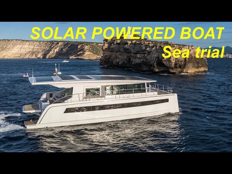 Solar Powered Boat Sea Trial : Silent 60