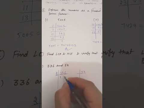 prime factors ex 1.1 #maths
