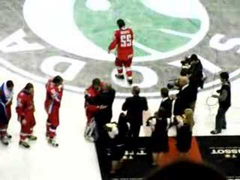 Russian team receiving gold medals at World  Champ. 2008