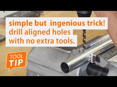 💡 Simple trick: drill aligned holes through the middle of a pipe