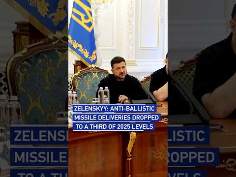 Zelenskyy: Anti-ballistic missile deliveries dropped to a third of 2025 levels