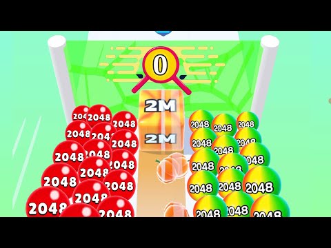 Relaxing & Satisfying Mobile Game/ Jelly Run 2048 vs man runner 2048 - 2048 jelly Game update Level