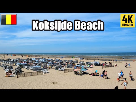 Koksijde Beach | Belgium Walking Tour 4k60fps 2022 ⛱