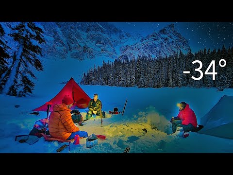 4-Days Winter Camping in the Remote Canadian Rockies