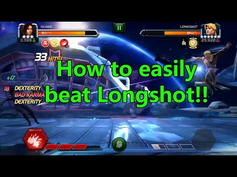 3 Star Quake Vs 6 Star Longshot (Uncollected) Solo Kill! | Marvel Contest Of Champions