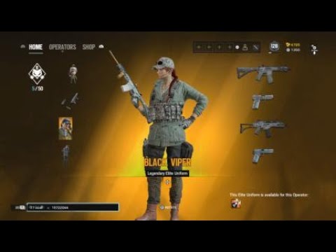 *GASP* R6 OUTBREAK PACK RETURNED Unlocked "Ash Black Viper" Legendary Elite Uniform :D