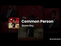 Burna Boy - Common Person [Lyric Video]
