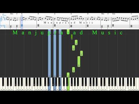 Tum Hi Ho EASY Tutorial | MIDI | SHEET | Manjuprasad Music | Manjuprasad on Piano